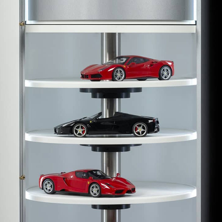 Model Car Rising Display Cabinet - (1:18 & 1:43 scale models