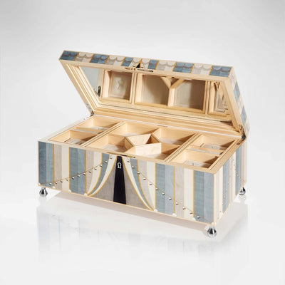 Linley Circus Jewellery Box Blue - Luxury Gift Engraved