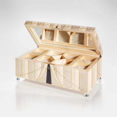 Linley Circus Jewellery Box Cream - Luxury Wooden Gift Engraved