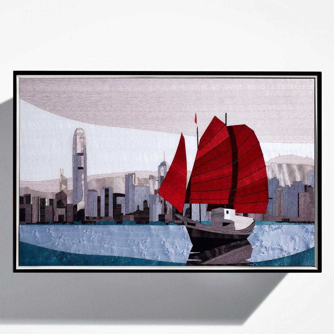 Linley Hong Kong Skyline Box -  Luxury Engraved Humidor/Jewellery Box
