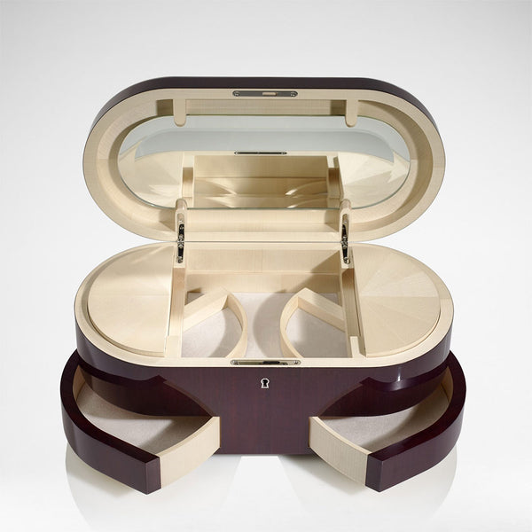 LINLEY Ama Jewellery Box - Purple With Pearl - Billionaire Toys