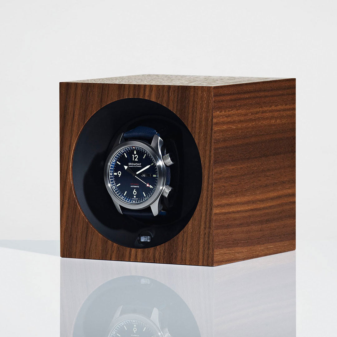 Linley Henley Watch Winder - Luxury Wooden Walnut