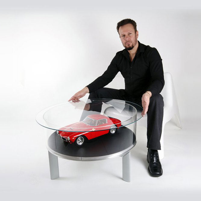 Rotating Glass Table Display For Model Cars