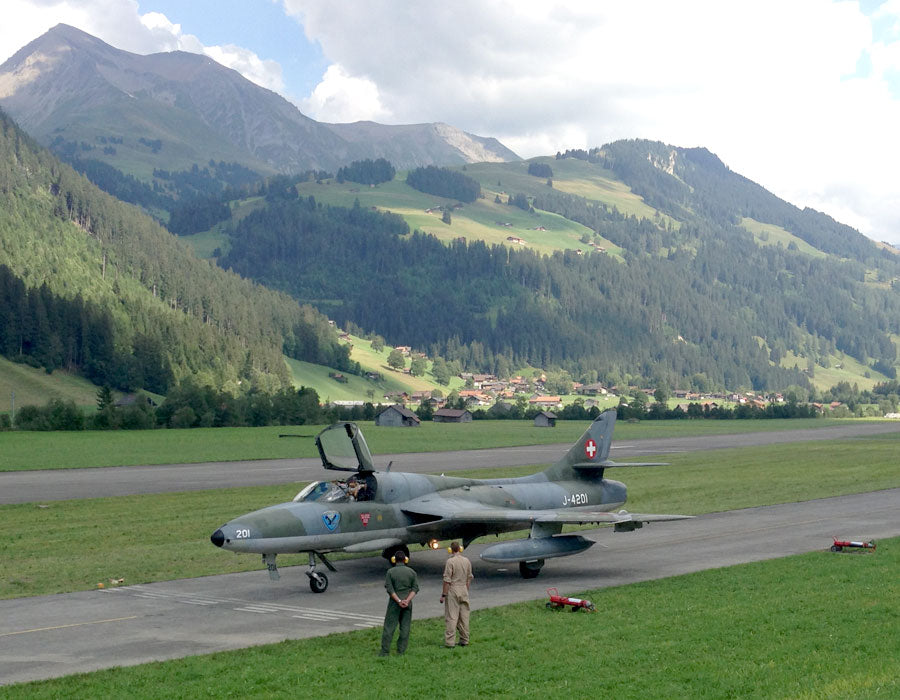 Jet Fighter Hawker Hunter Flight Experience in Switzerland