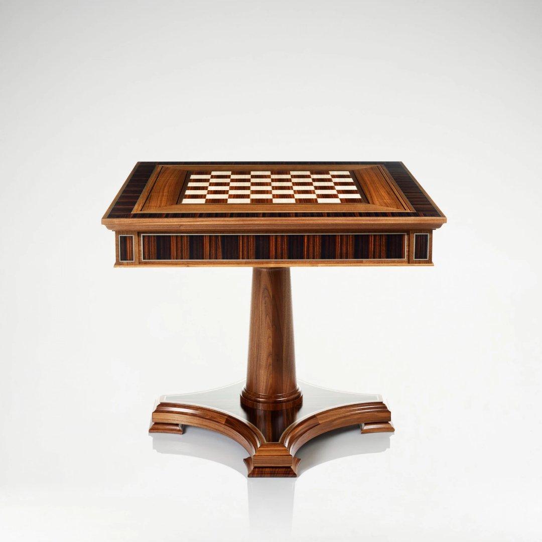 Linley Classic Games Table - Walnut Chess Board