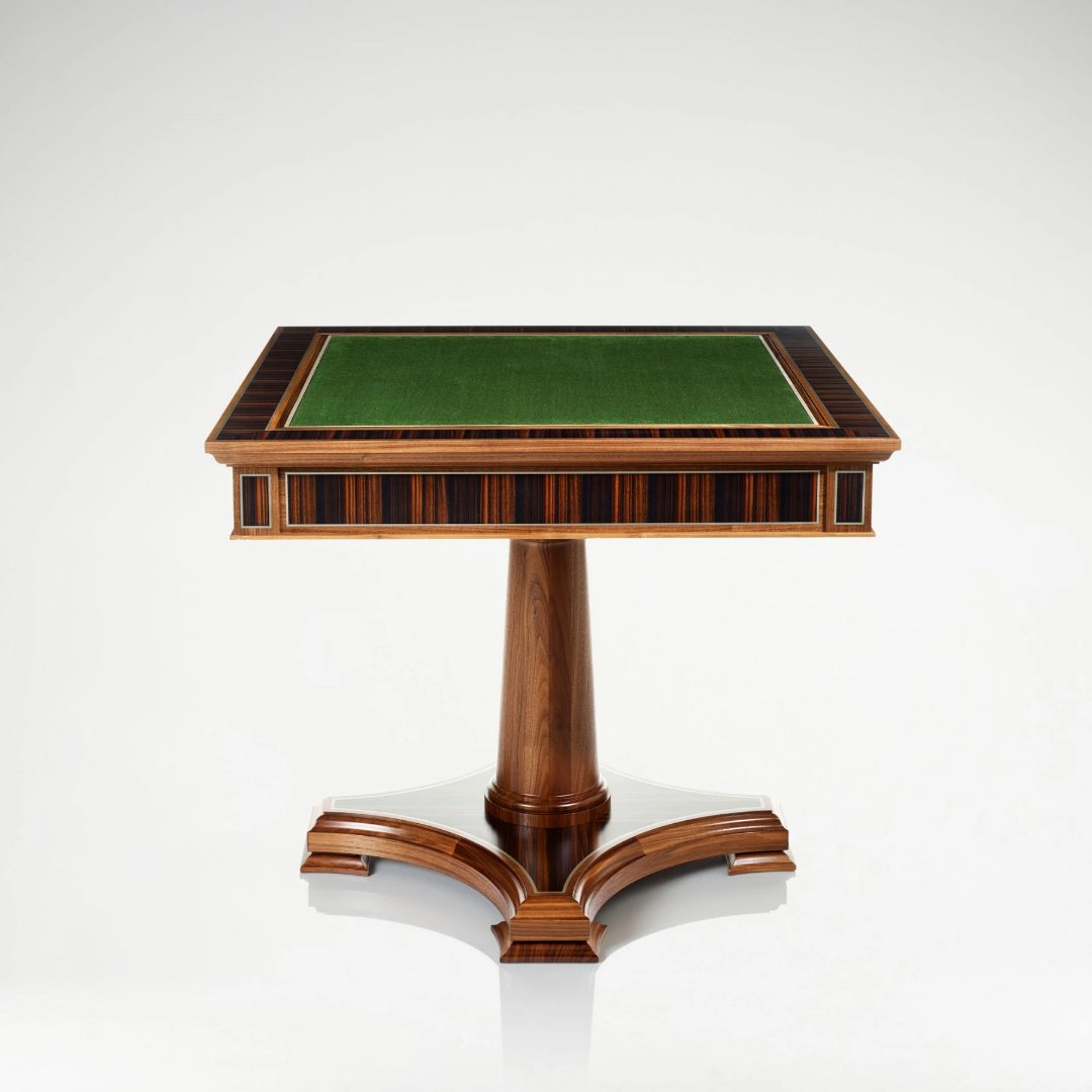 Linley Classic Games Table - Walnut Felt Board