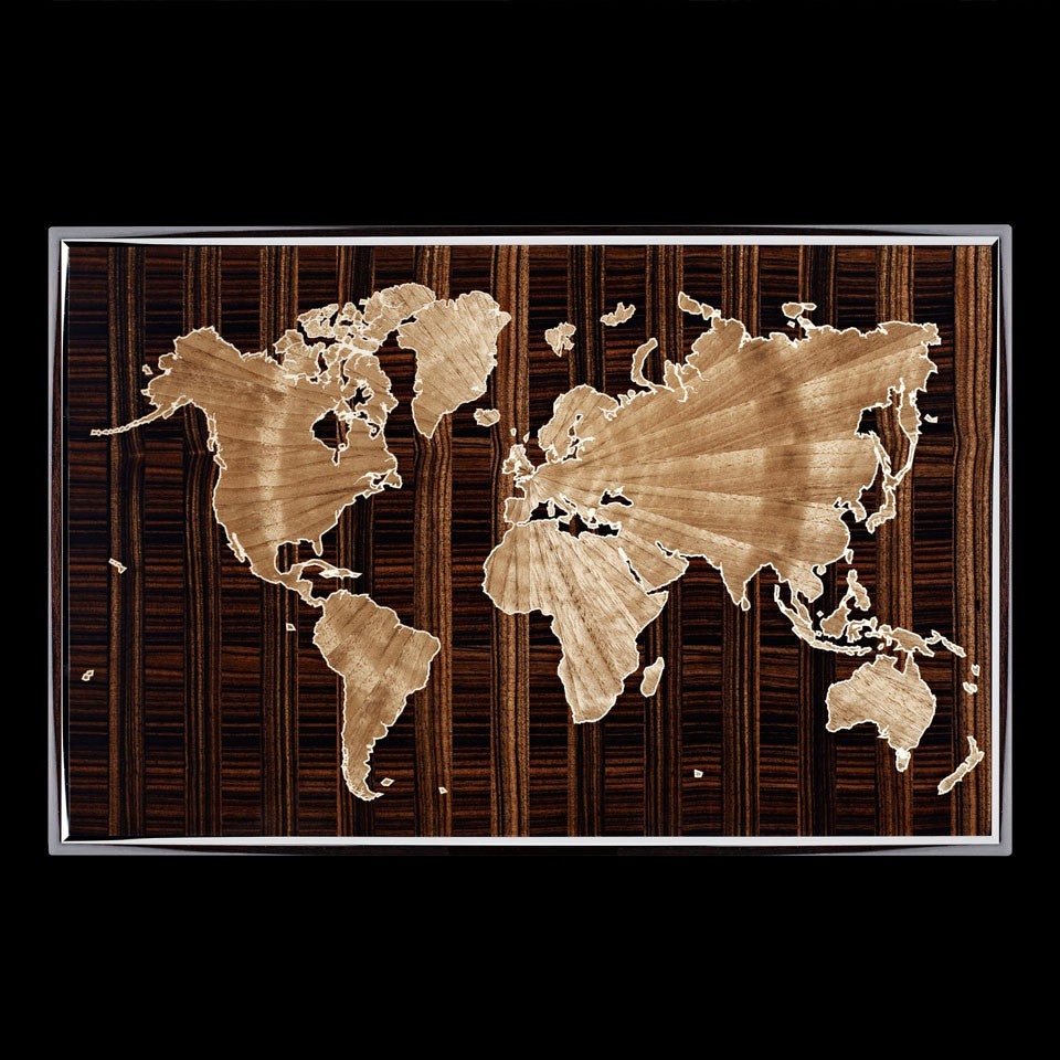 Linley World Map Jewellery Box - Luxury Wooden Gift Engravable